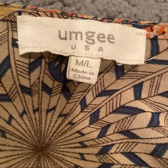 Umgee Peacock Print Kimono Size M/L - Picture 8 of 8